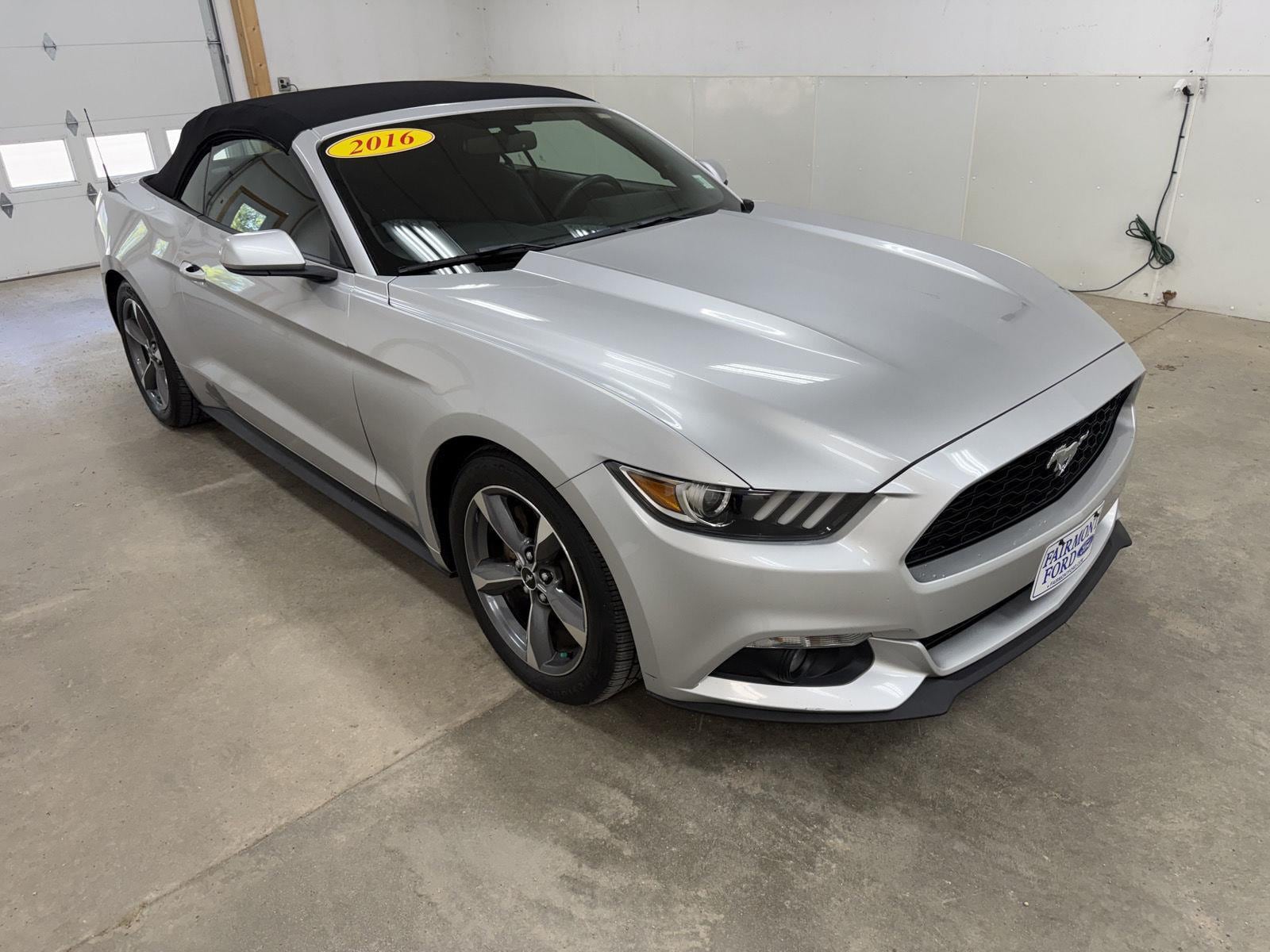 Used 2016 Ford Mustang V6 with VIN 1FATP8EM6G5216196 for sale in Fairmont, Minnesota