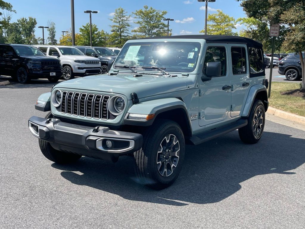 Certified 2024 Jeep Wrangler 4-Door Sahara with VIN 1C4PJXEN7RW164641 for sale in Chantilly, VA