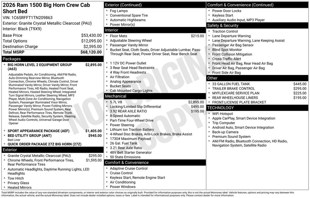 2026 RAM 1500 Big Horn/Lone Star - Photo 3