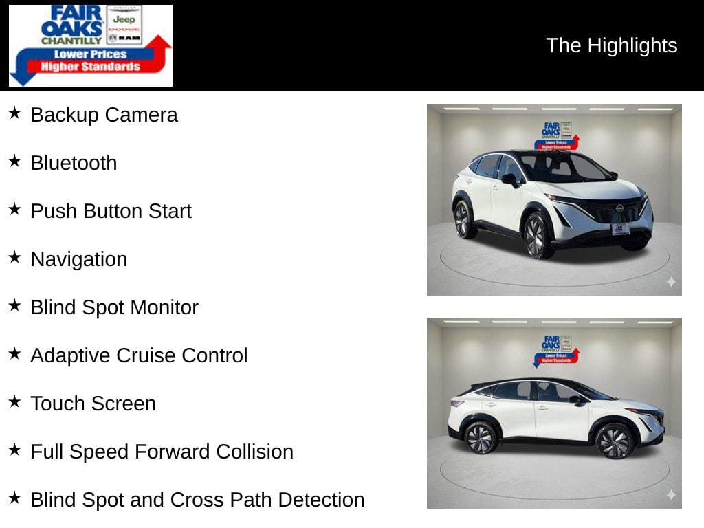 Used 2023 Nissan Ariya Engage with VIN JN1AF0BA2PM406439 for sale in Chantilly, VA