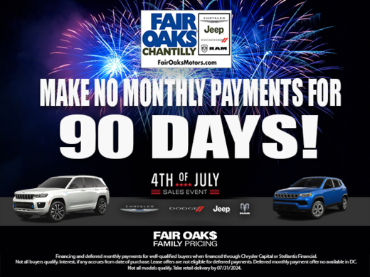 NO MONTHLY PAYMENTS FOR 90 DAYS