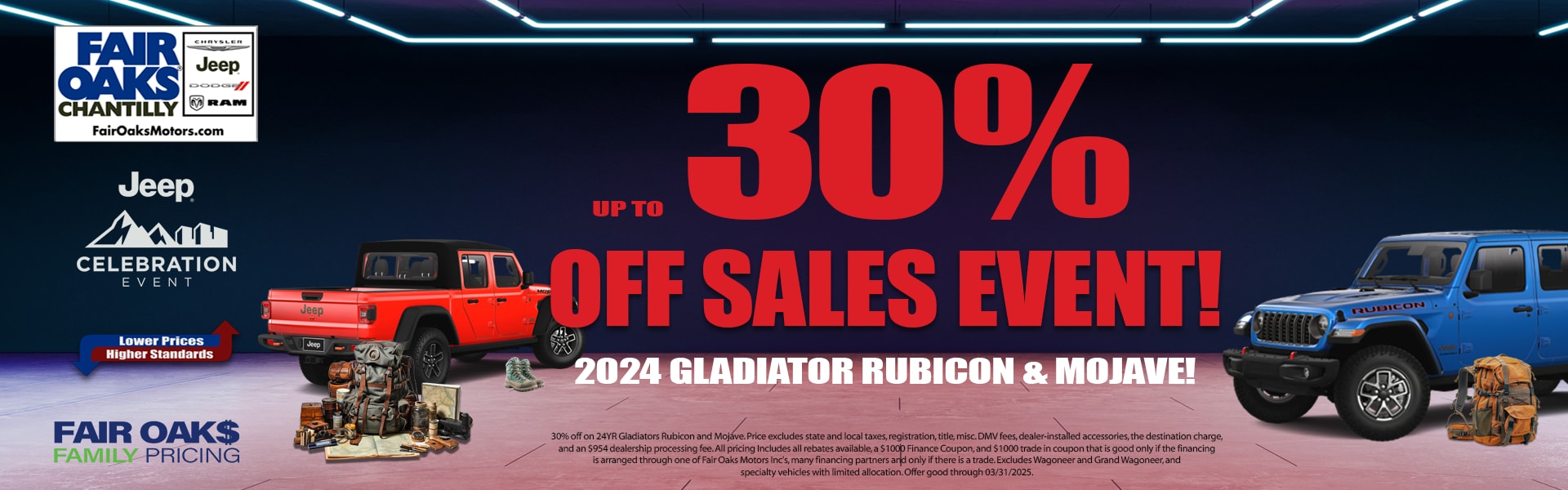 Unmatched Savings: Get Up to 30% Off the 2024 Jeep Gladiator in Chantilly VAA