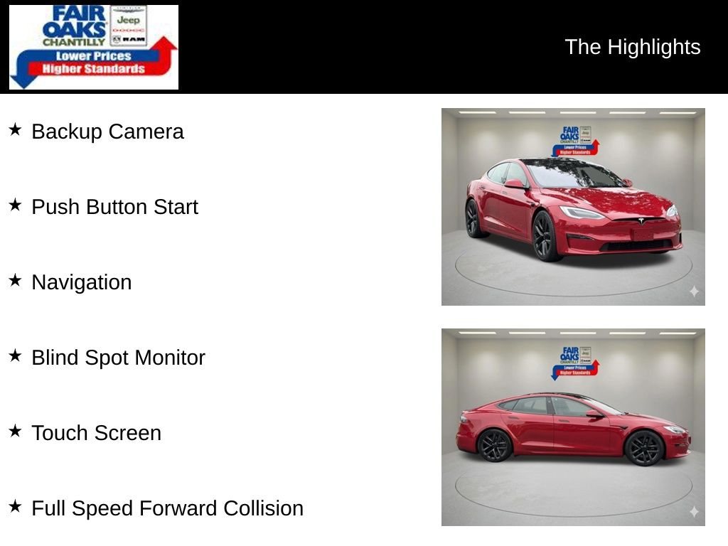 Used 2021 Tesla Model S Long Range Plus with VIN 5YJSA1E53MF435649 for sale in Chantilly, VA