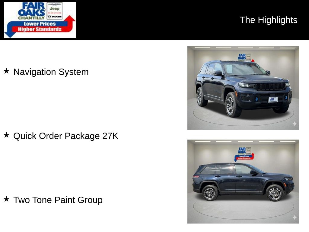 Used 2023 Jeep Grand Cherokee Trailhawk 4xe with VIN 1C4RJYC62P8903636 for sale in Chantilly, VA