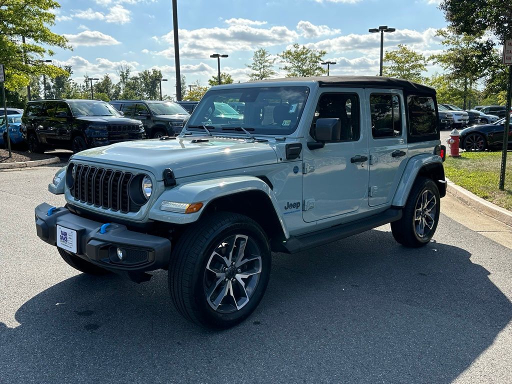 Certified 2024 Jeep Wrangler 4xe Sports S 4XE with VIN 1C4RJXN6XRW115838 for sale in Chantilly, VA