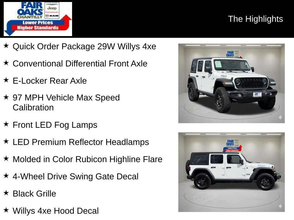 Used 2025 Jeep Wrangler 4xe Willys 4XE with VIN 1C4RJXN60SW579890 for sale in Chantilly, VA