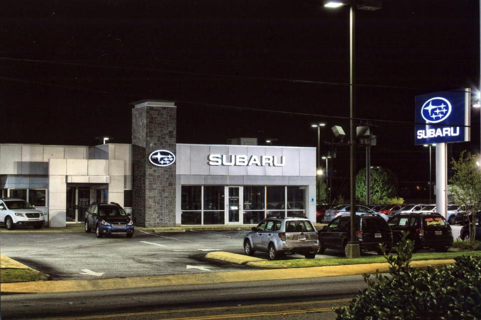 fairway subaru at night