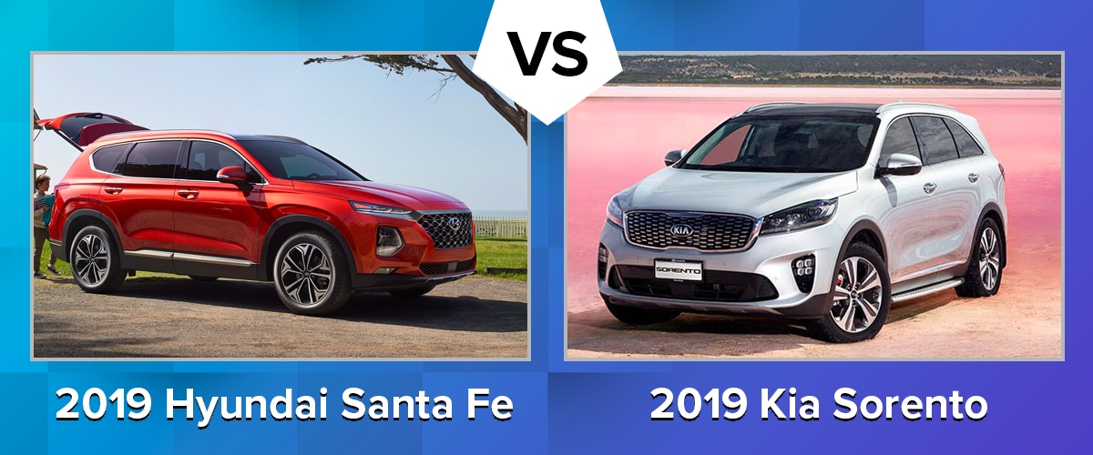 Compare the 2019 Hyundai Santa Fe and 2019 Kia Sorento Chicago IL