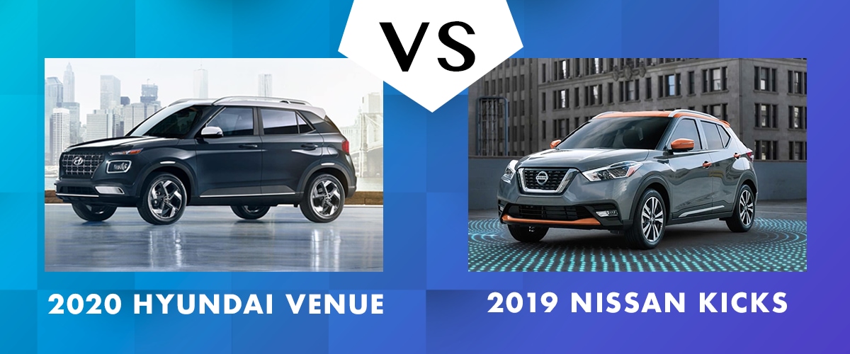 2020 Hyundai Venue vs 2019 Nissan Kicks Chicago IL