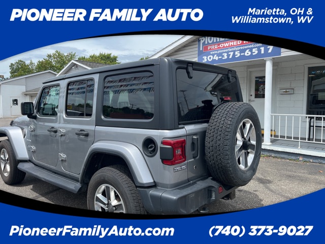 Used 2018 Jeep All-New Wrangler Unlimited Sahara with VIN 1C4HJXEG7JW154363 for sale in Marietta, OH