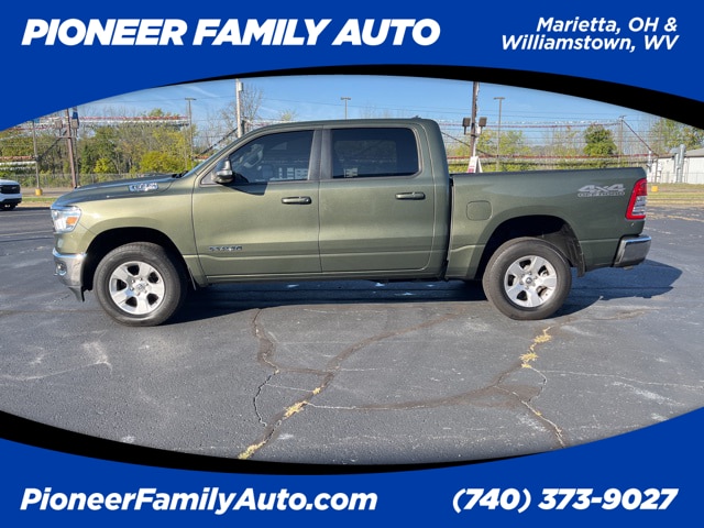 Used 2021 RAM Ram 1500 Pickup Big Horn/Lone Star with VIN 1C6SRFFT9MN539865 for sale in Marietta, OH