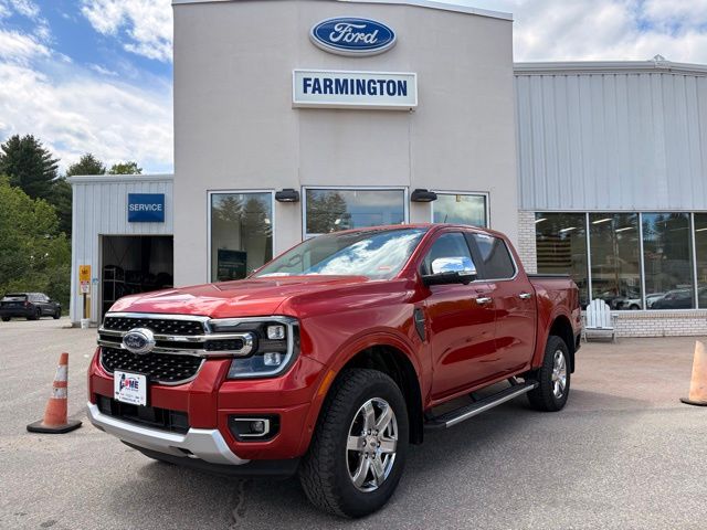 Chili Pepper Red 2024 Ford Ranger Lariat SuperCrew 4WD Pickup Truck Four-Wheel Drive Automatic