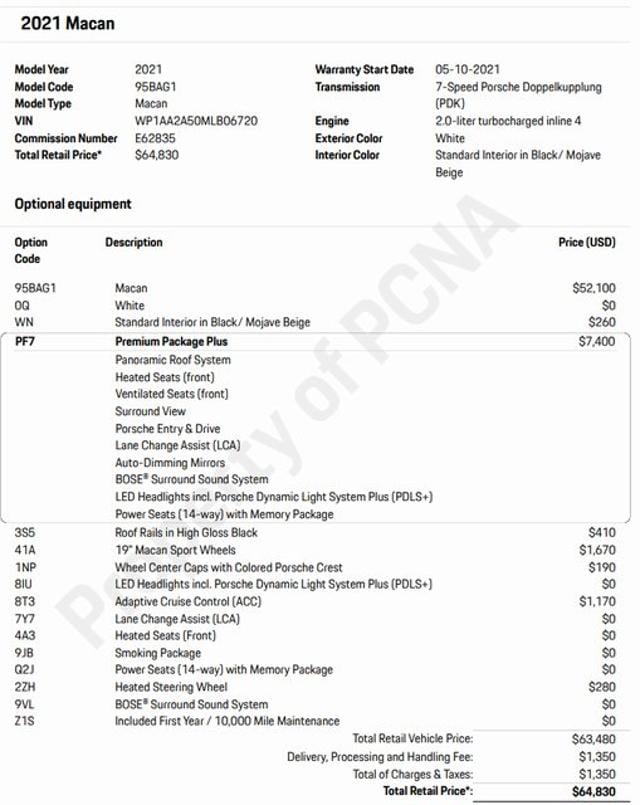 2021 Porsche Macan Base -
                  Farmington Hills, MI