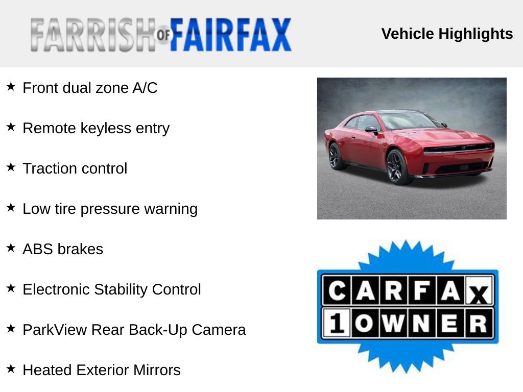 Used 2024 Dodge Charger Daytona R/T with VIN 2C3CDBCK3RR206429 for sale in Fairfax, VA