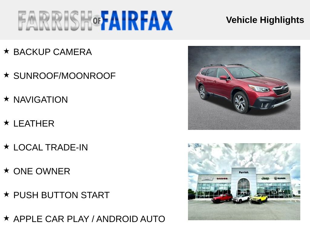 Used 2021 Subaru Outback Limited with VIN 4S4BTANC8M3198528 for sale in Fairfax, VA