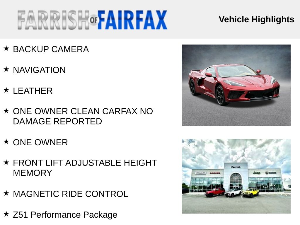 Used 2021 Chevrolet Corvette 3LT with VIN 1G1YC2D48M5124957 for sale in Fairfax, VA