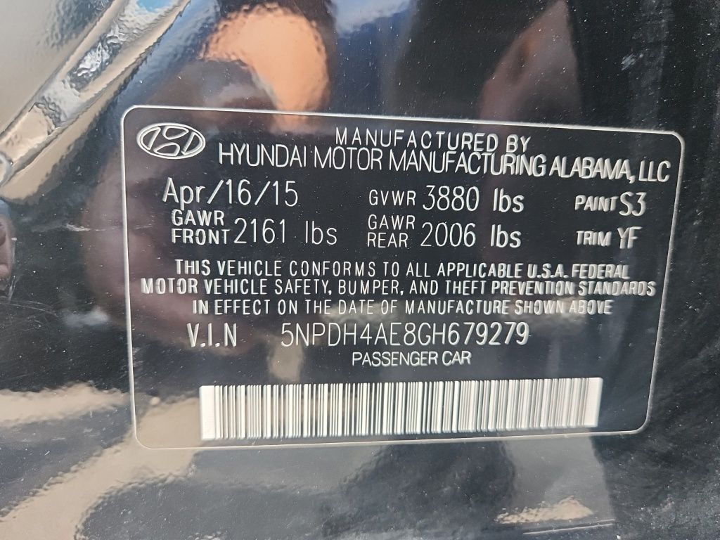Used 2016 Hyundai Elantra Limited with VIN 5NPDH4AE8GH679279 for sale in Fairfax, VA