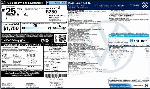 2023 Volkswagen Tiguan SE's photo