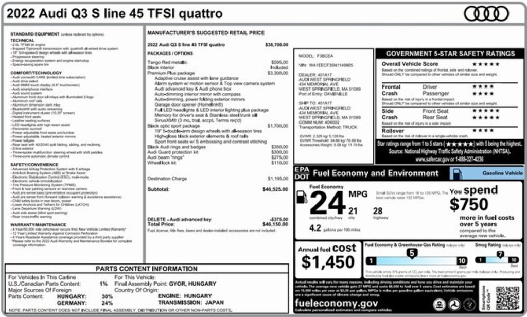 Used 2022 Audi Q3 Premium Plus SUV