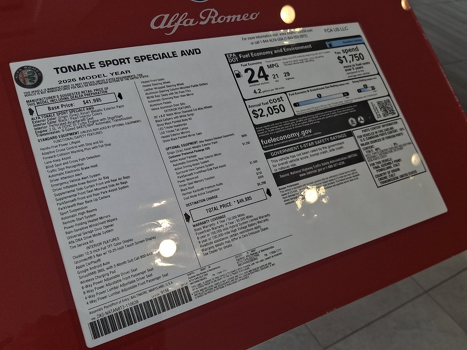 2026 Alfa Romeo Tonale Sport Speciale - Photo 20