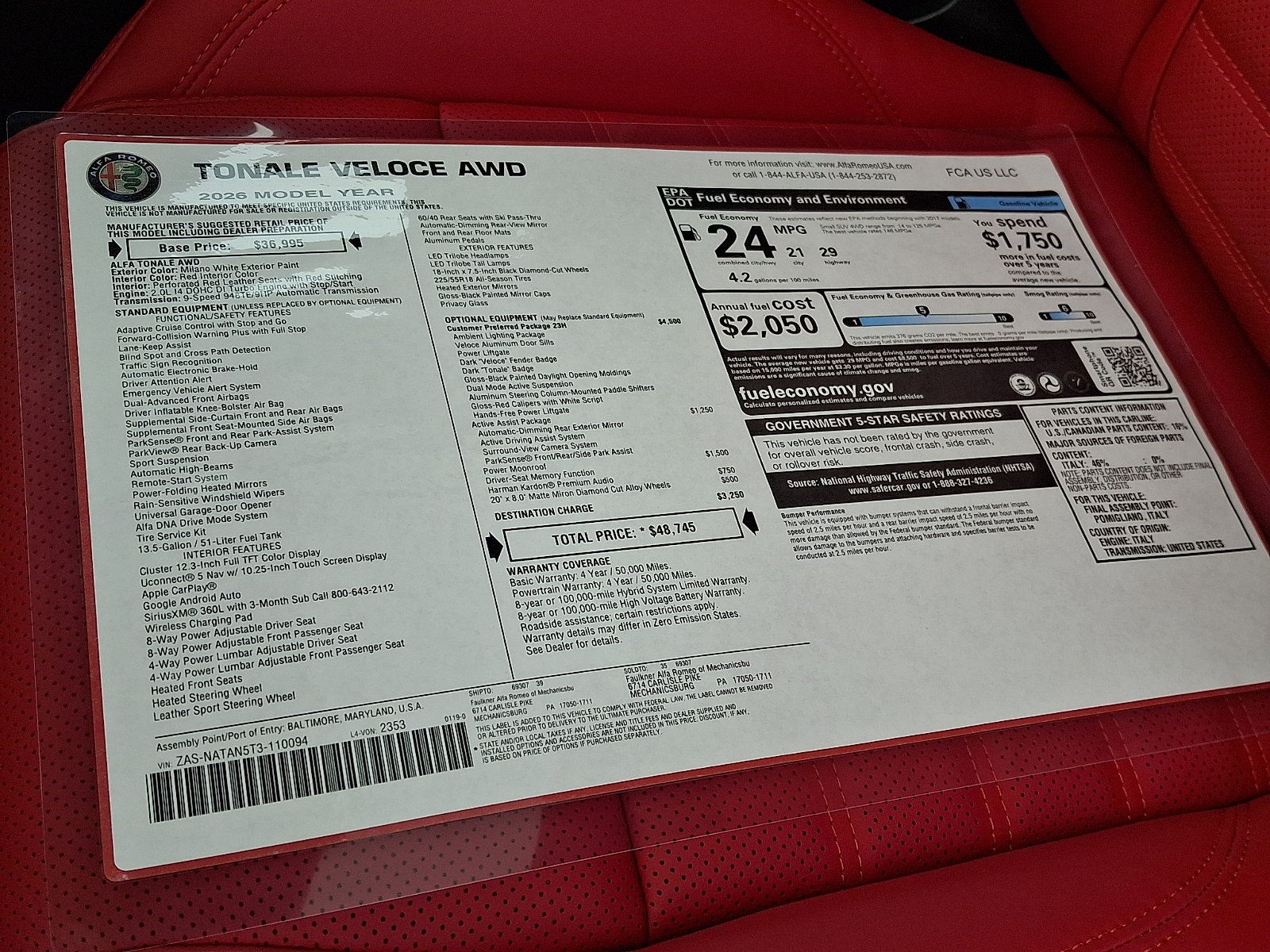 2026 Alfa Romeo Tonale Veloce - Photo 11