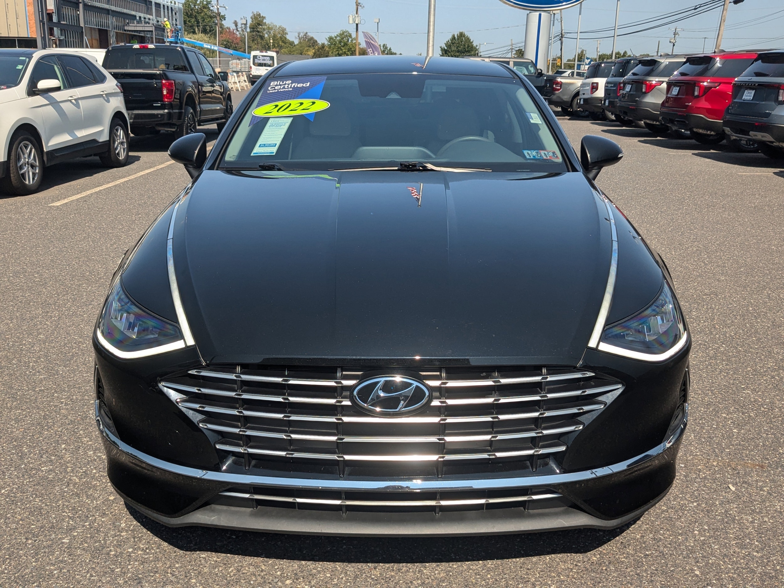 Used 2022 Hyundai Sonata Hybrid Blue with VIN KMHL24JJ8NA045609 for sale in Quakertown, PA