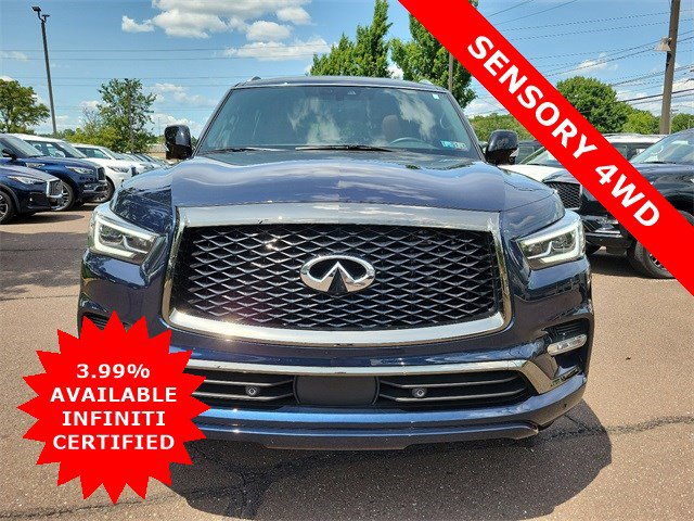 Certified 2024 INFINITI QX80 Sensory 4WD with VIN JN8AZ2BE1R9325753 for sale in Willow Grove, PA