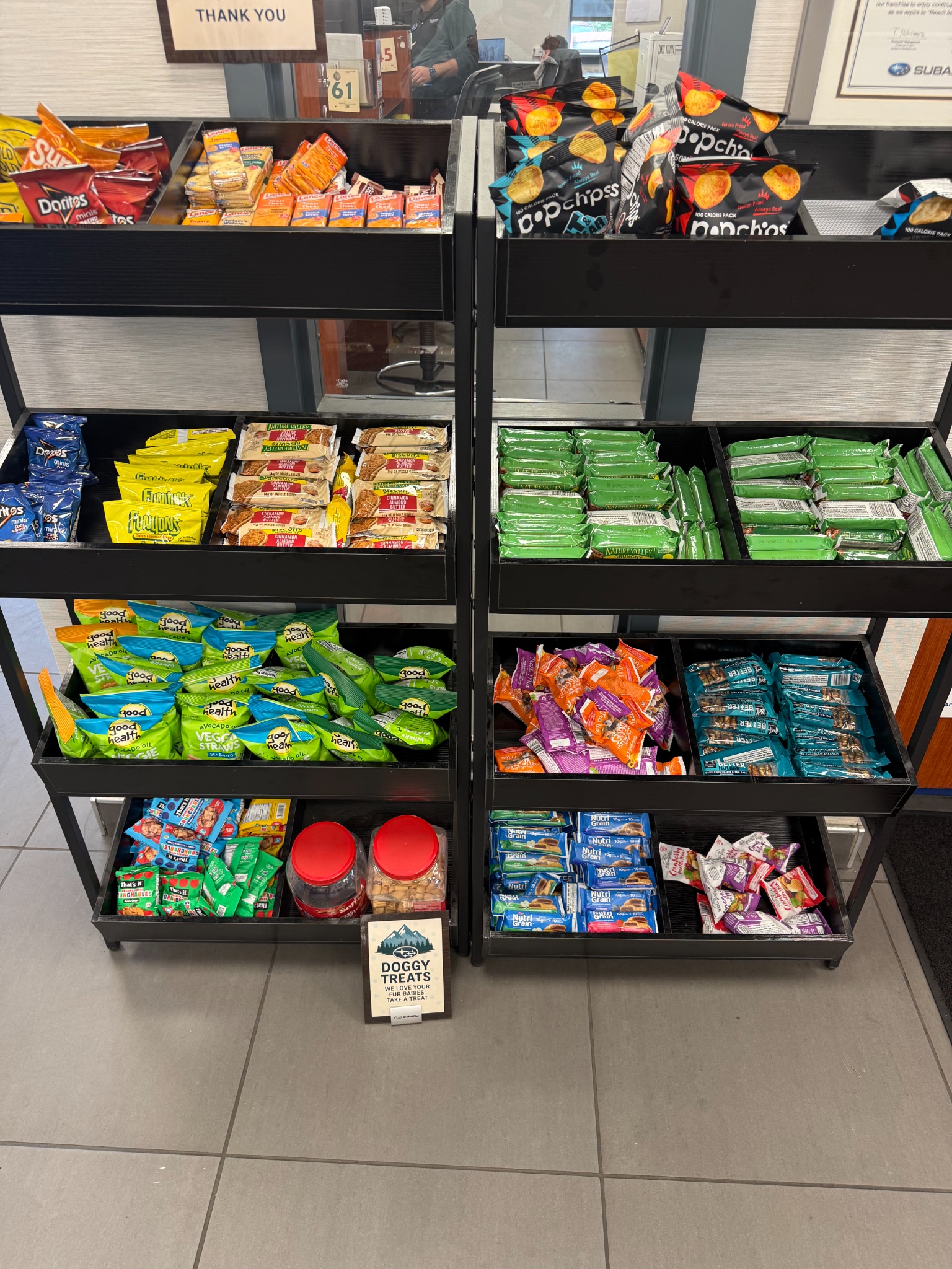 Snacks in service lounge