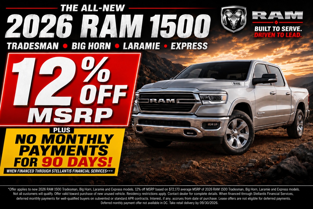 New 2026 Ram 1500 BIG HORN CREW CAB 4X4 5'7 BOX Pickup