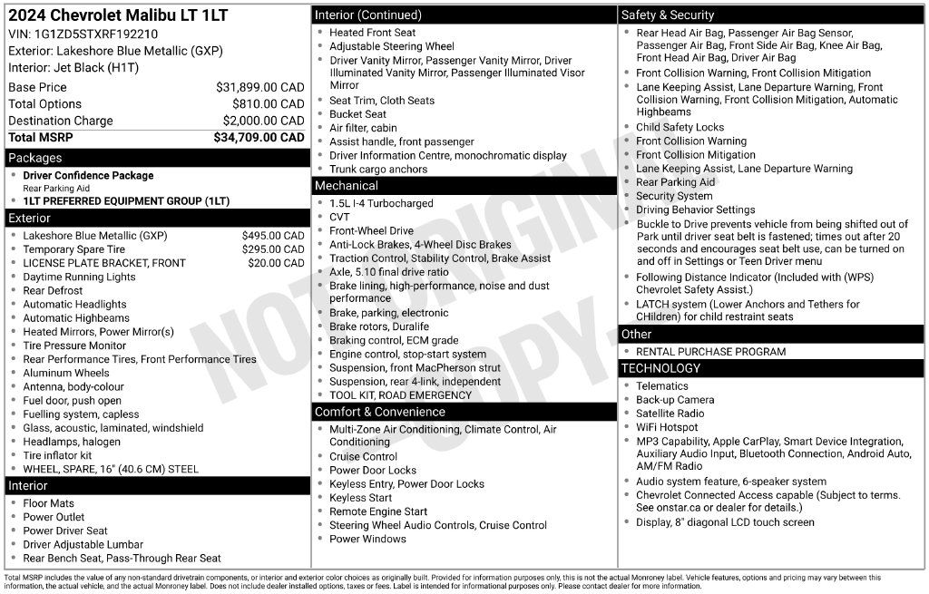 Used 2024 Chevrolet Malibu LT Sedan