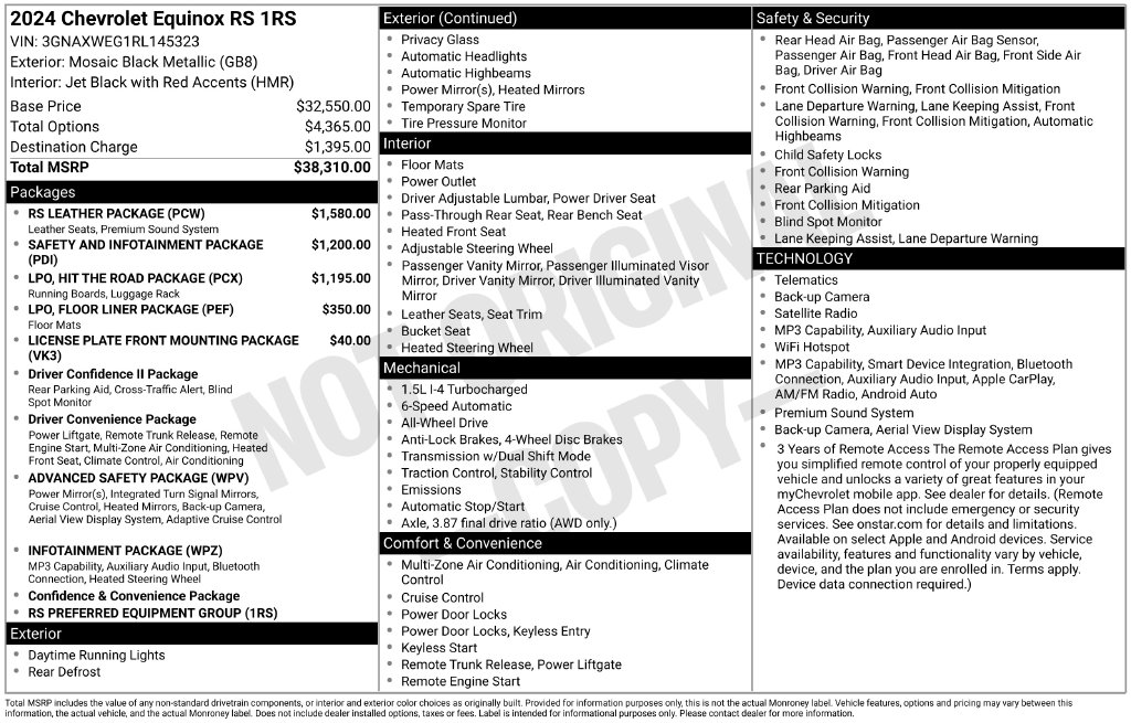 Used 2024 Chevrolet Equinox RS SUV