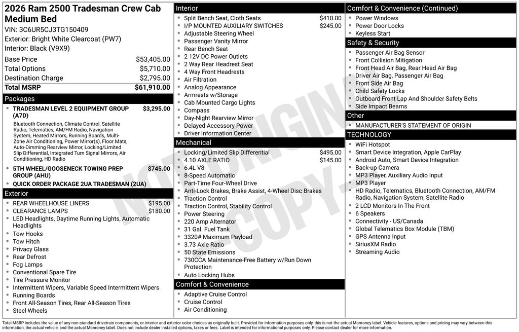 2026 RAM 2500 Tradesman - Photo 36