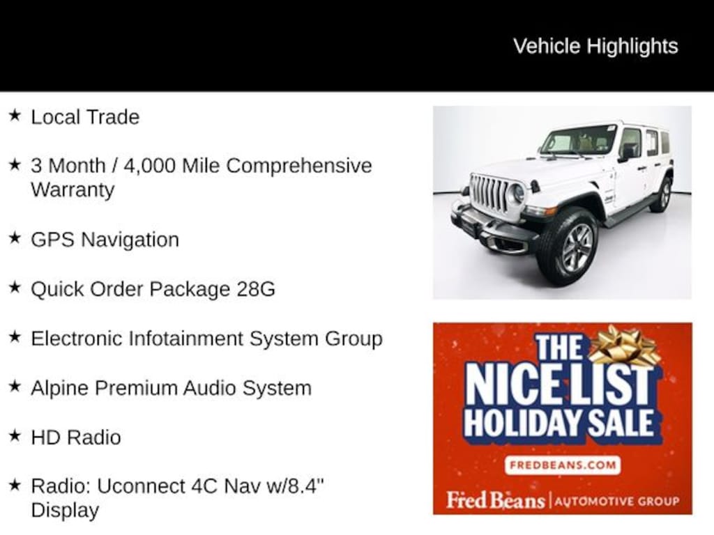 Used 2018 Jeep Wrangler Unlimited Sahara SUV