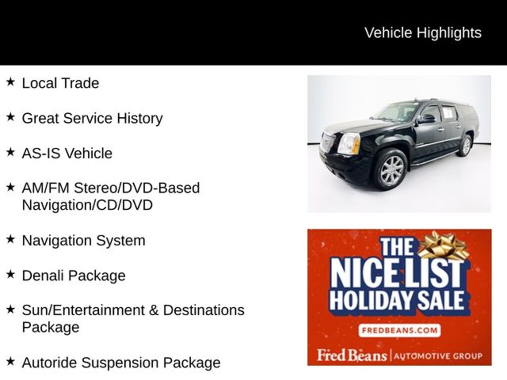 Used 2010 GMC Yukon XL 1500 Denali SUV