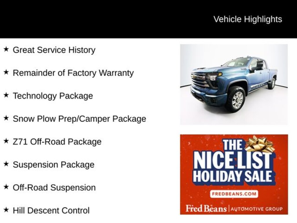 Used 2025 Chevrolet Silverado 2500 HD High Country Truck Crew Cab