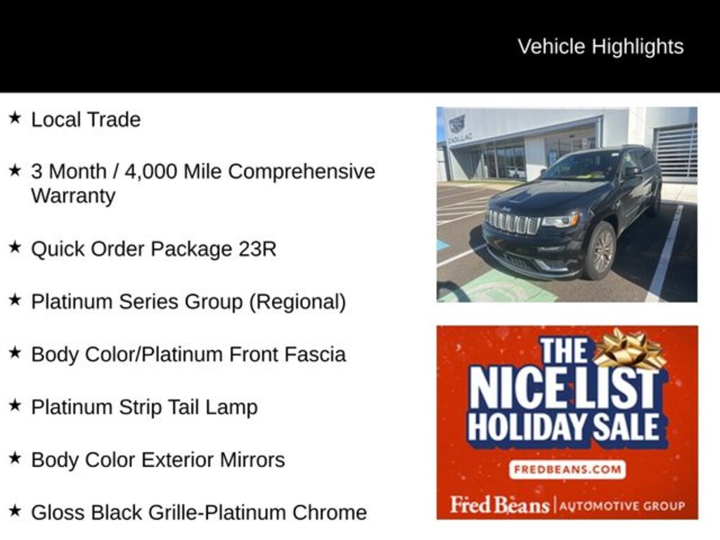 Used 2017 Jeep Grand Cherokee Summit SUV