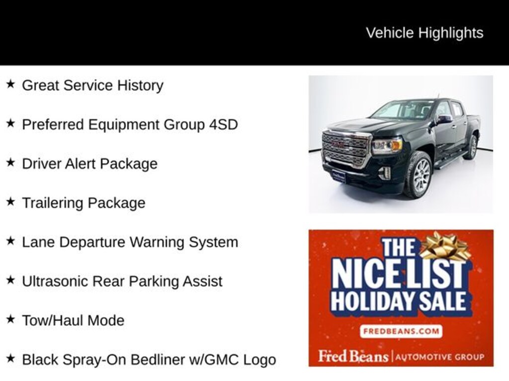 Used 2022 GMC Canyon Denali Truck Crew Cab
