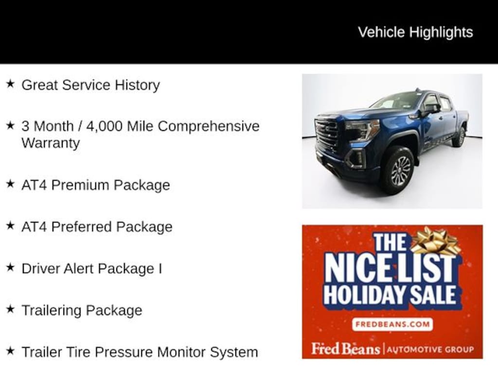 Used 2019 GMC Sierra 1500 AT4 Truck Crew Cab