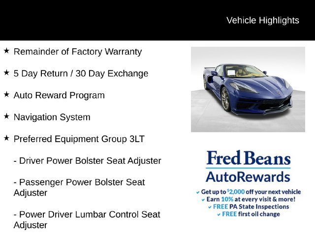 Used 2025 Chevrolet Corvette Stingray 3LT Performance