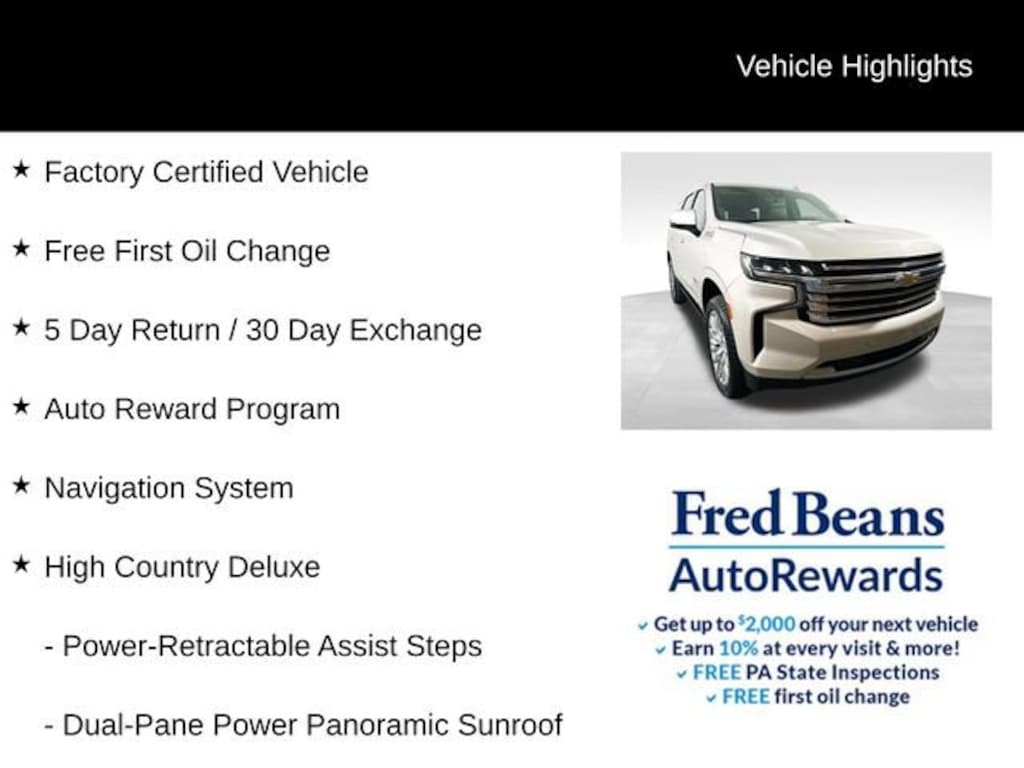 Used 2023 Chevrolet Tahoe High Country SUV