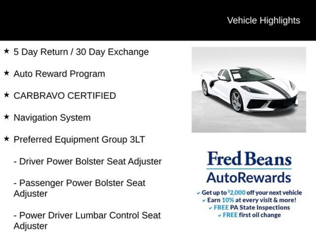 Used 2022 Chevrolet Corvette Stingray 3LT Convertible