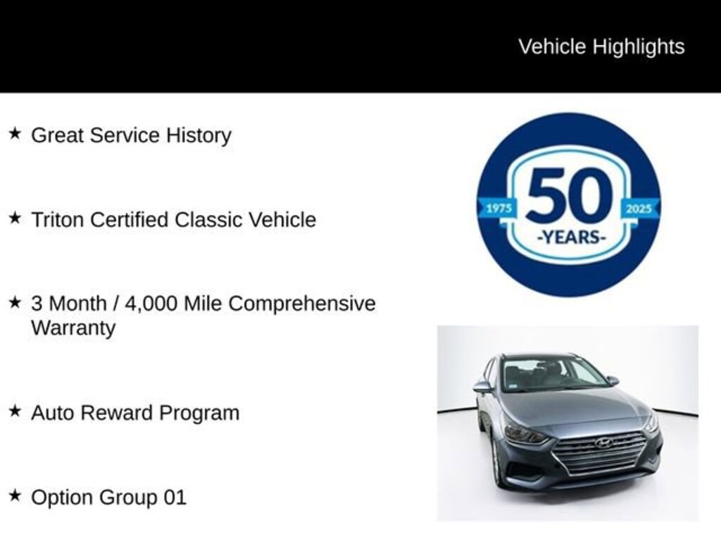 Used 2018 Hyundai Accent SEL Sedan