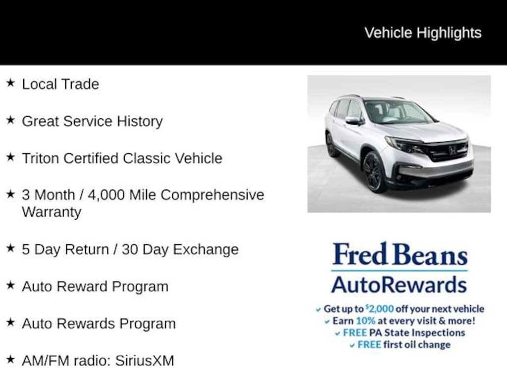 Used 2022 Honda Pilot AWD Special Edition SUV