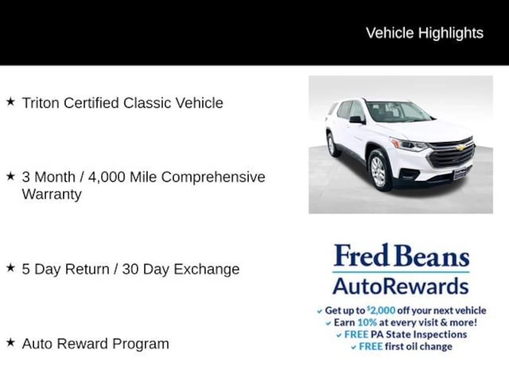 Used 2018 Chevrolet Traverse LS SUV