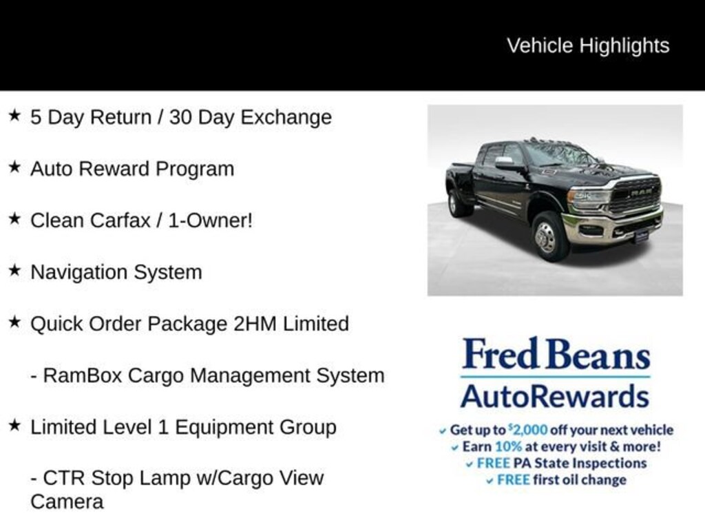 Used 2019 Ram 3500 Limited Mega Cab 4x4 64 Box Truck