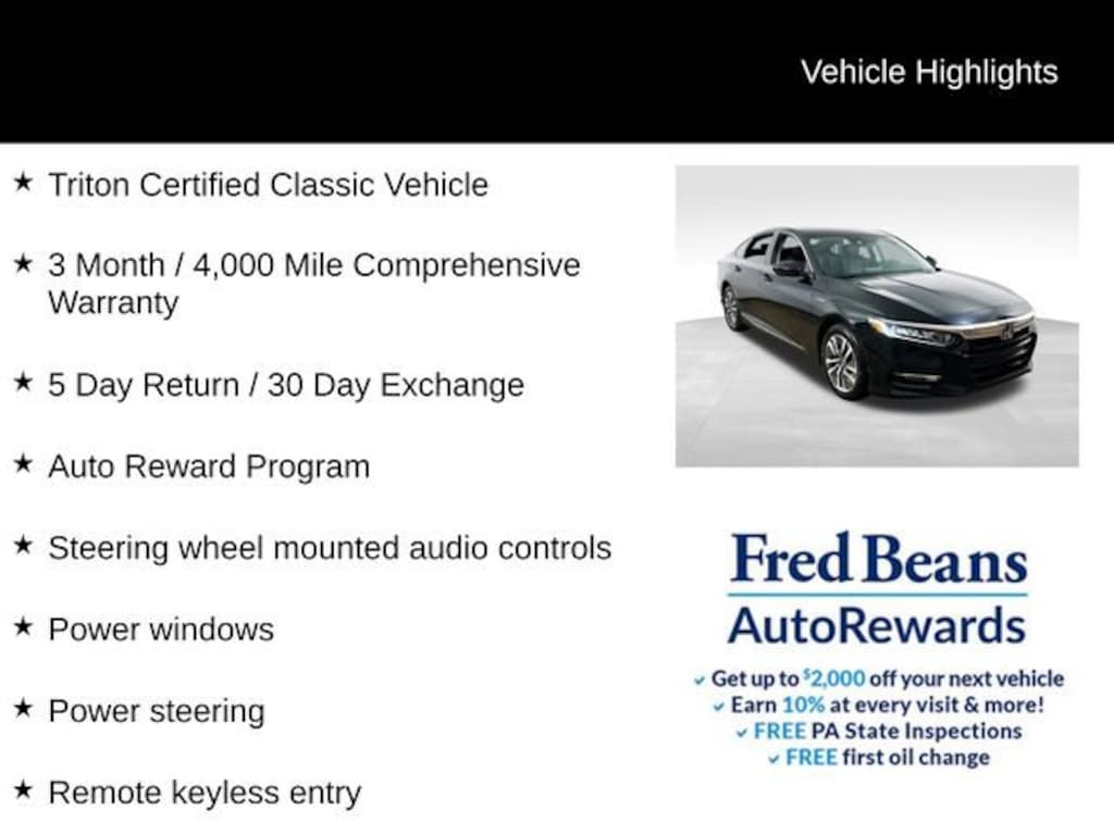 Used 2018 Honda Accord Hybrid EX Sedan