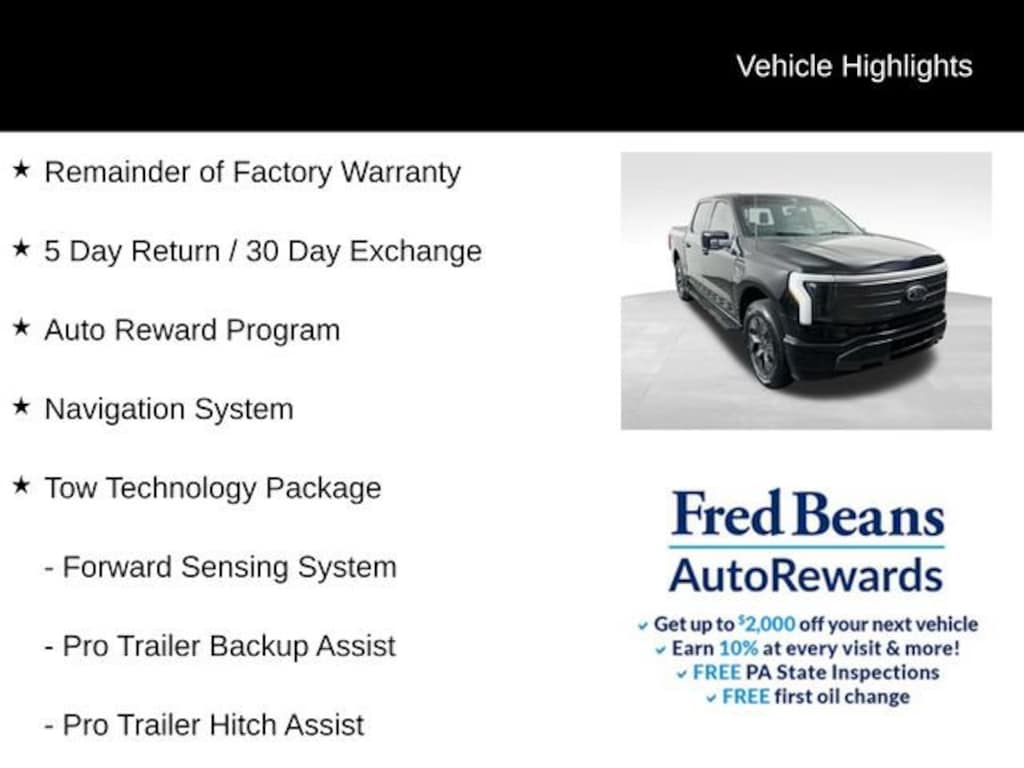 Used 2023 Ford F-150 Lightning Lariat Truck
