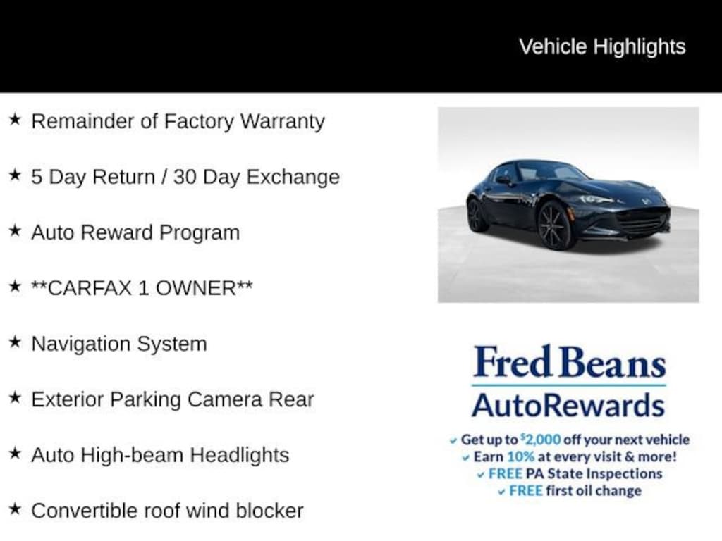 Used 2025 Mazda MX-5 Miata RF Grand Touring Convertible