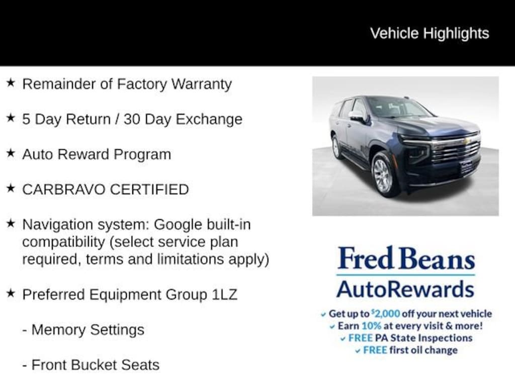 Used 2025 Chevrolet Tahoe Premier SUV