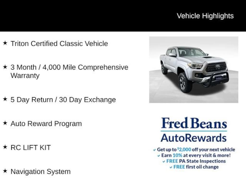 Used 2019 Toyota Tacoma TRD Sport Truck